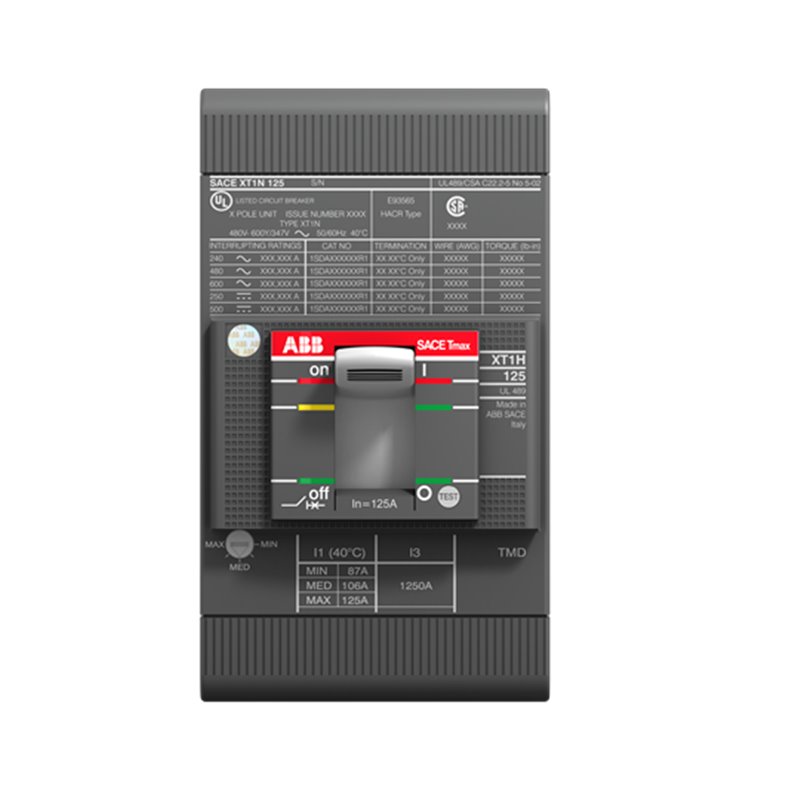 1SDA074708R1 ABB XT1H 125 TMF 125-1250 3p F F UL/CSA