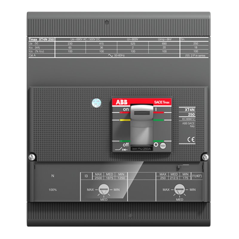 1SDA075315R1 ABB XT4V 250 TMA 80 400..800 4p F F UL/CSA