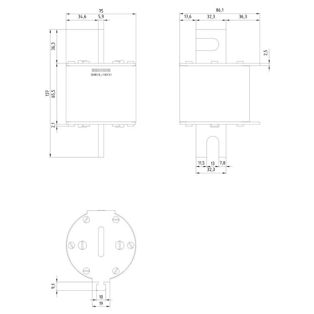 SIEMENS 3NB1351-1KK11 Knife blade fuses