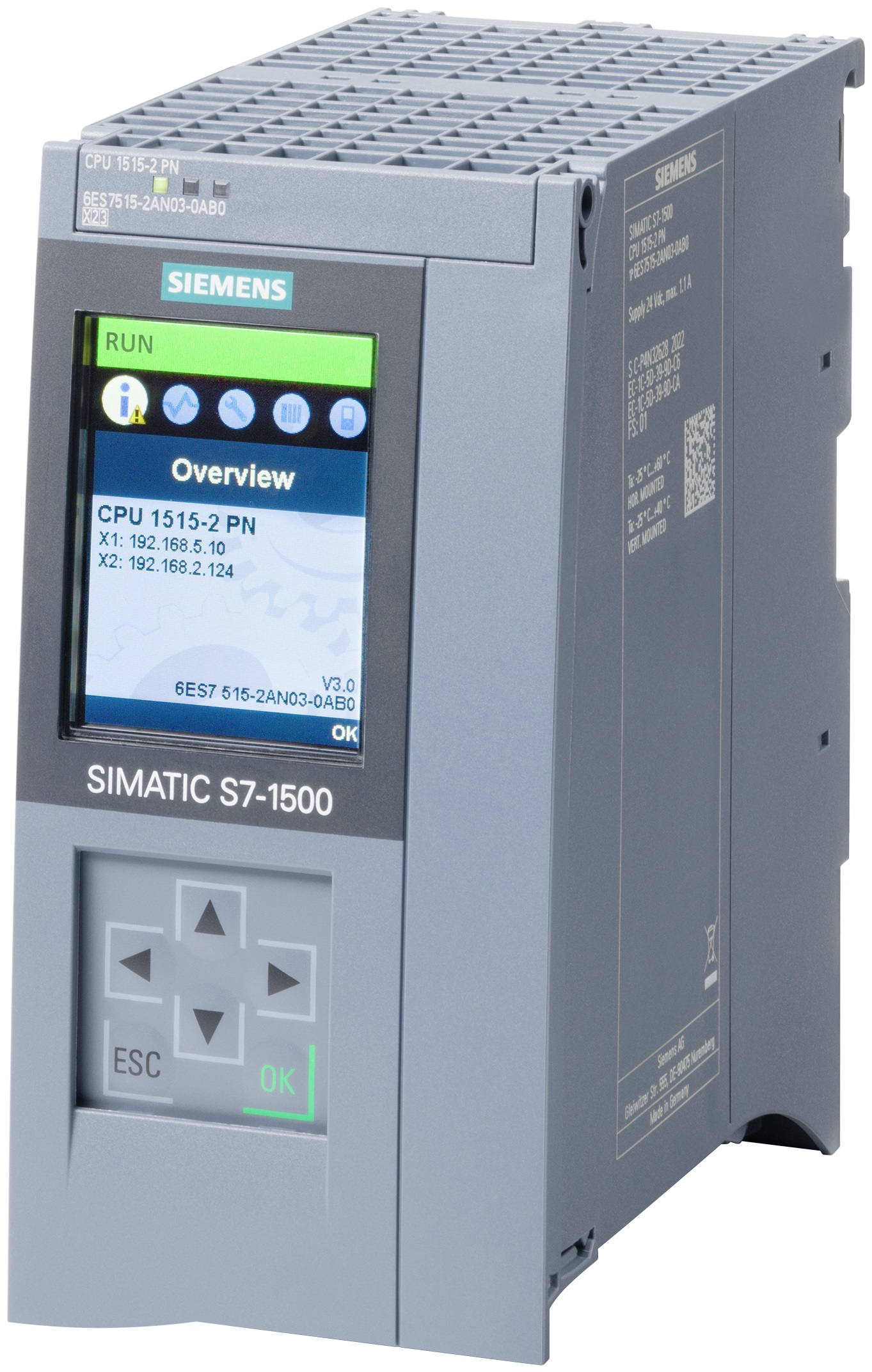 6ES75152AN030AB0 6ES7515-2AN03-0AB0 Siemens