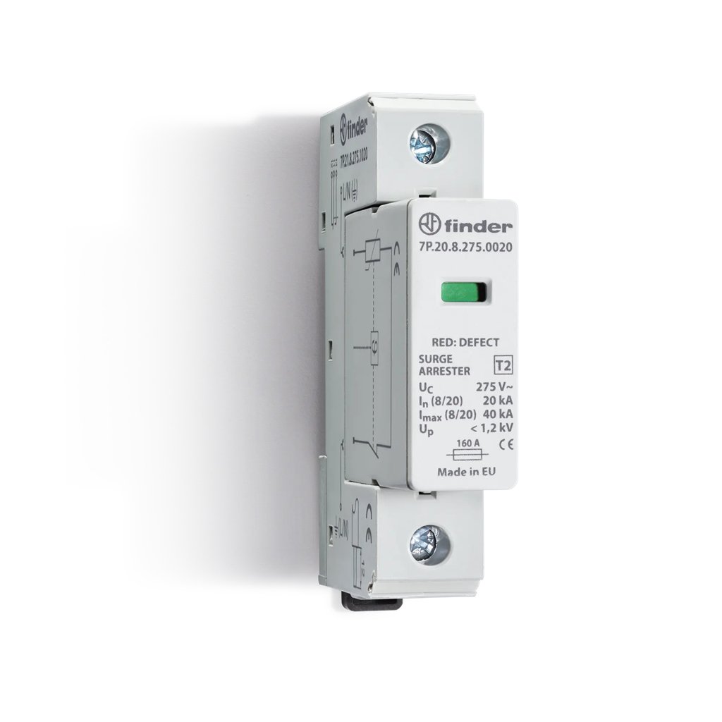 7P2181301015 7P.21.8.130.1015 - Finder - SPD Class2 Unipolar 1P 130VAC 15Ka
