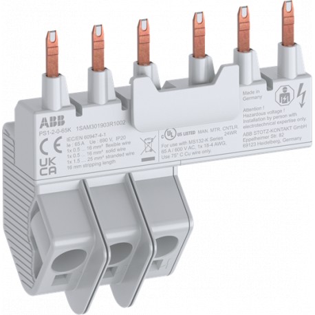 ABB1SAM301903R1002 1SAM301903R1002 ABB PS1-2-0-65K Busbar