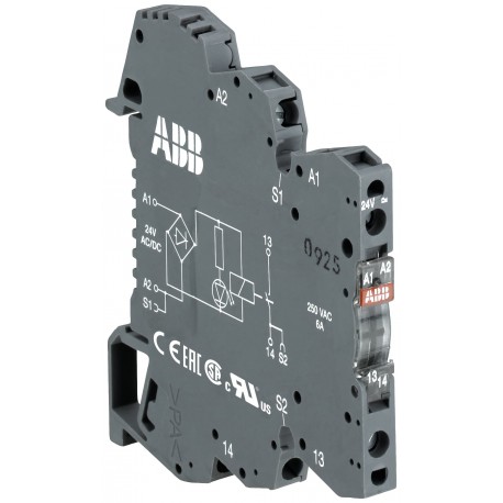 ABB1SNA645014R2700 1SNA645014R2700 ABB RB111A-24VAC/DC Interface relay R600 1n/o,A1-A2 24VAC/DC,250V/10mA-6A,LED