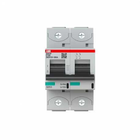 ABB2CCG001230R0001 2CCG001230R0001 ABB Int. aut. S802P-C100 2p 100A C 50kA