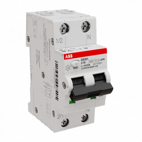 ABB2CSR255480R1104 2CSR255480R1104 ABB I.com.DS200 1p+N C 10A A APR 10kA 30mA