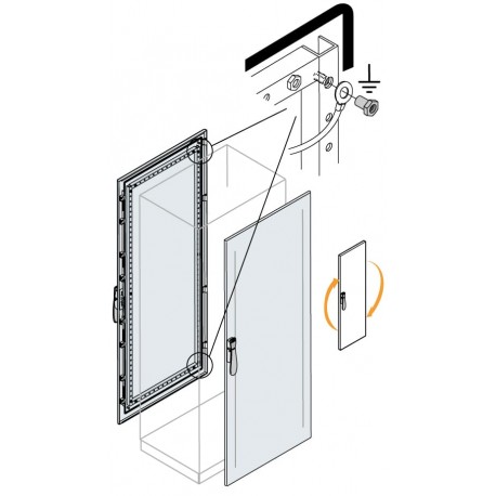ABBEC1660K EC1660K ABB IS2 IP55 blind door 1600x600, RAL7035