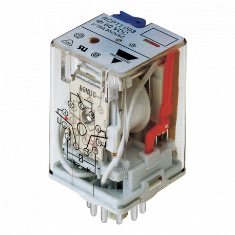 CARRCP1100324VDC RCP1100324VDC CARLO GAVAZZI Relay industrial plug-in RCP to base undecal 3 contacts, Amperage 10 A, Voltage ..