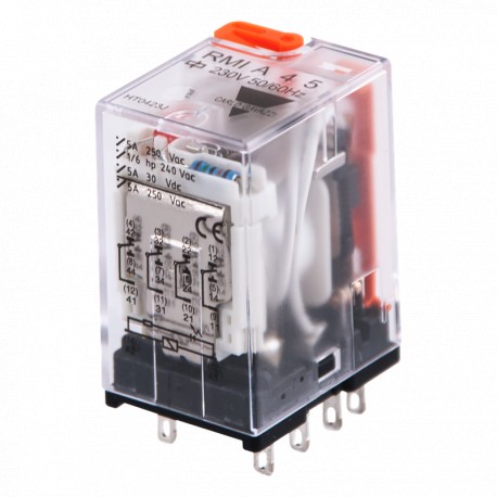 CARRMIA45230VAC RMIA45230VAC CARLO GAVAZZI Relay industrial plug miniature 4-pin, Current 5 A, Voltage coil 230 v AC