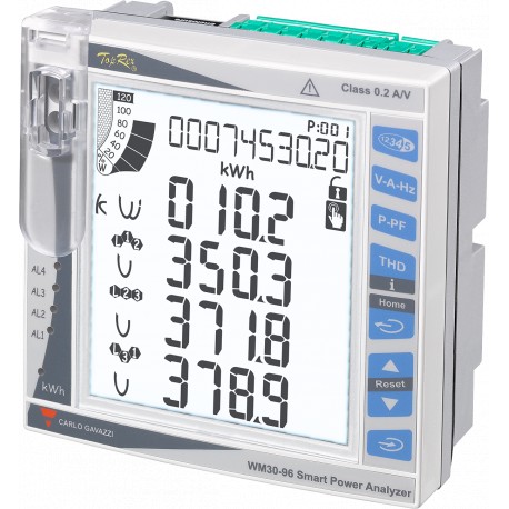 CARWM30AV53H WM30AV53H CARLO GAVAZZI Quality analyzer of network three-phase, DIN-Rail, Multiple I/O options and connecti..