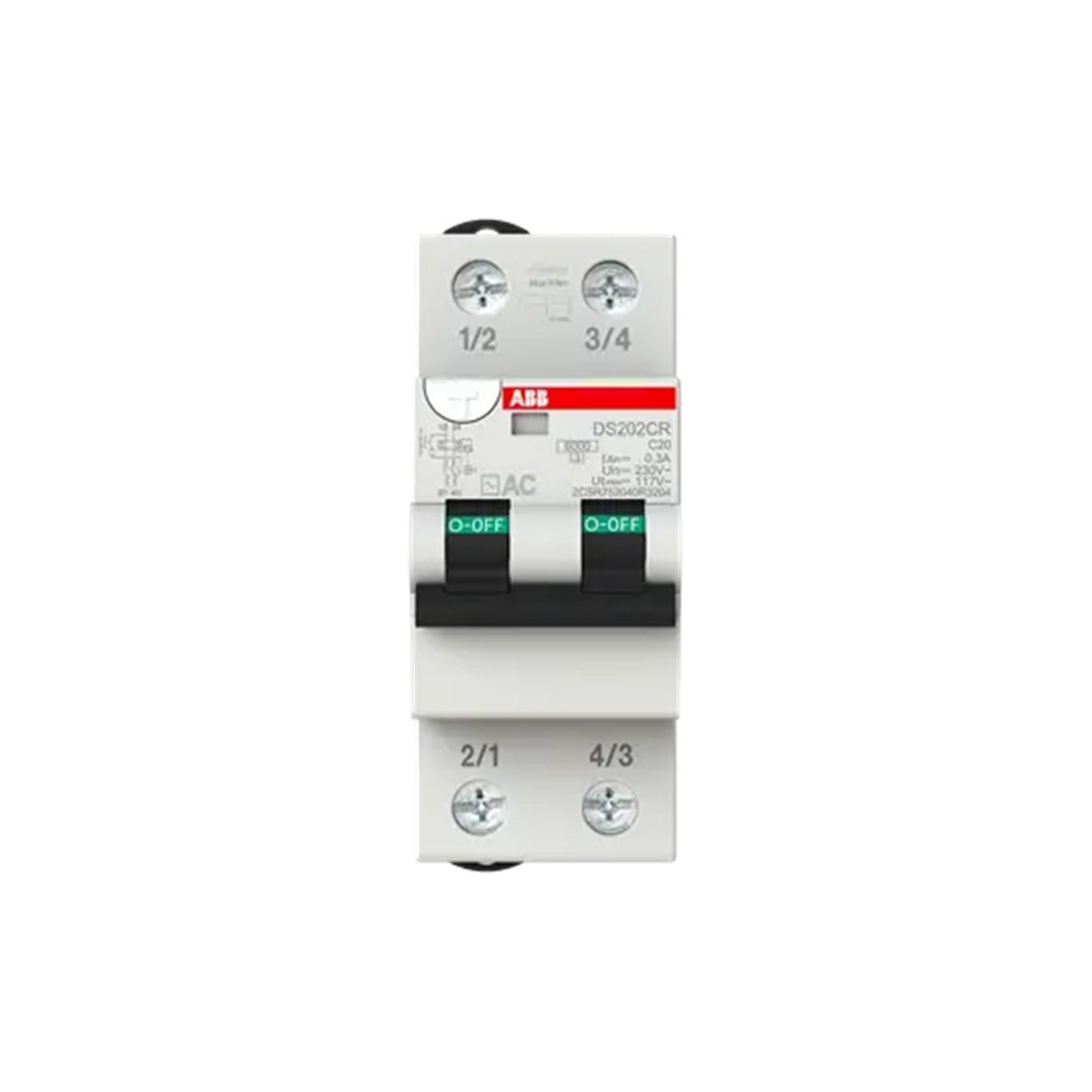 DS202CRC20AC300 2CSR752040R3204 DS202CR C20 AC300 ABB Residual current circuit breaker