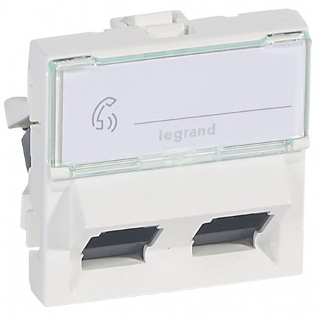 LEG076504 076504 LEGRAND MO-BASE RJ45 C6 UTP 2X45 2M BL