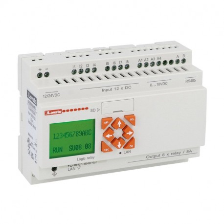 LOVLRK20RD024RS LRK20RD024RS LOVATO Programmable Relay 12I/8O 12-24VDC ETH.+RS485