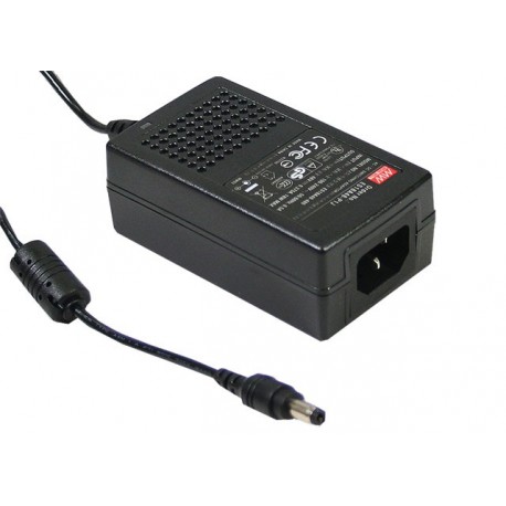 MEAGS25A15P1J GS25A15-P1J MEANWELL AC-DC Desktop adaptor, Output 15VDC / 1.66A, Input connector IEC320-C14