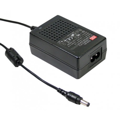 MEAGS25B24P1J GS25B24-P1J MEANWELL AC-DC Industrial desktop adaptor with 2 pin IEC320-C8 input socket, Output 24VDC / 1.04..