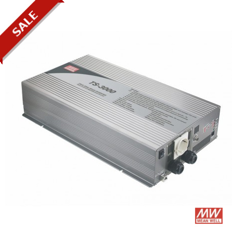 MEATS3000124A TS-3000-124A MEANWELL True Sine Wave DC-AC Power Inverter, battery 24VDC/150A, Output 110VAC, 3000W, USA AC ..