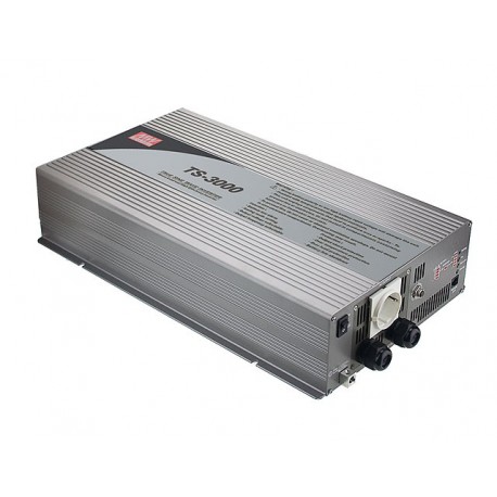 MEATS3000224B TS-3000-224B MEANWELL True Sine Wave DC-AC Power Inverter, battery 24VDC, Output 230VAC, 3000W, EU AC Output..