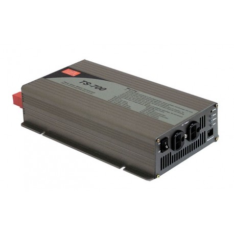 MEATS700224B TS-700-224B MEANWELL True Sine Wave DC-AC Power Inverter, battery 24VDC/38A, Output 230VAC, 700W, EU AC Outp..