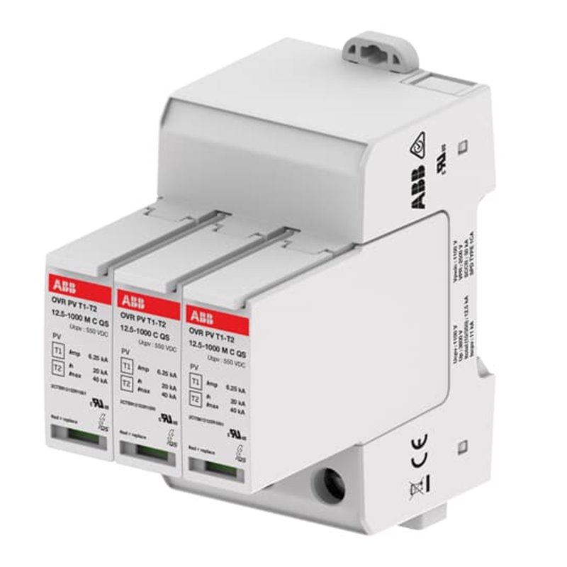 OVRPV12121000 2CTB812120R1000 ABB OVR PV T1-T2 12.5-1000 P QS