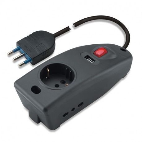 SCA16520431N 165.20431.N SCAME USB MULTI-OUTLET SOCKET USB CHARGER 1,2A