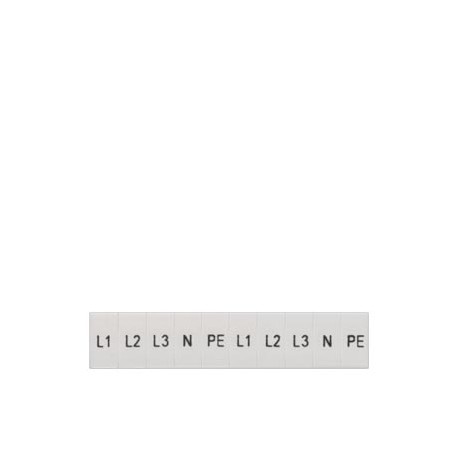 SIE8WH81202AA15 8WH8120-2AA15 SIEMENS Labeling plate, front, with L1, L2, L3, PE, N, vertical, Terminal width: 5.2 mm, H: 10..