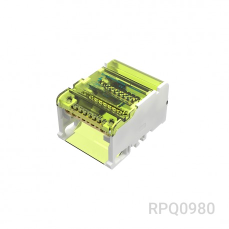 TEKRPQ0980 RPQ40-08 RPQ0980 TEKNOMEGA ΩBLOCK 4-POLES DISTRIBUTION BLOCK 40A 8 OUT