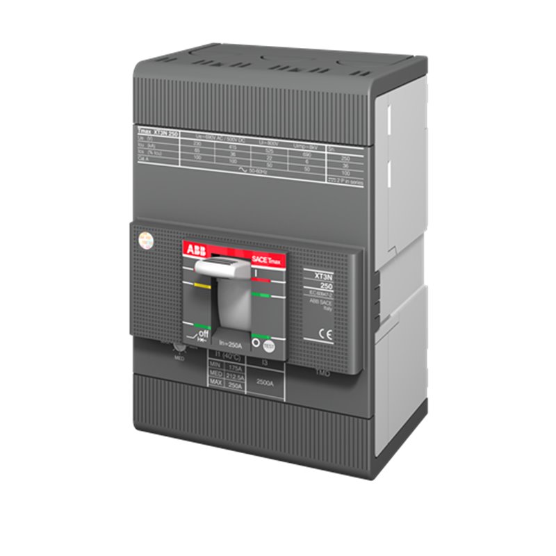 XT3N200MA3 1SDA068074R1 ABB XT3N 250 MA 200 Im1200...2400 3p F F