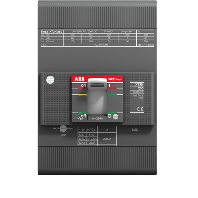 XT3S100TMD3 1SDA068217R1 ABB XT3S 250 TMD 100-1000 3p F F